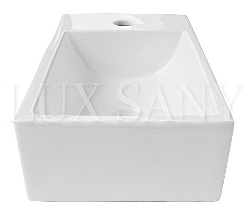 LUX SANY LAVABO CERÁMICO PEQUEÑO DE SOBREPONER COLOR BLANCO, T146