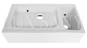 LUX SANY LAVABO CERÁMICO PEQUEÑO DE SOBREPONER COLOR BLANCO, T146