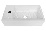 LUX SANY LAVABO CERÁMICO PEQUEÑO DE SOBREPONER COLOR BLANCO, T146