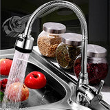 Aleación de Zinc Caño Giratorio Grifo de Fregadero de Cocina Mezclador con Mango Solo Faucet de Agua Frío y Caliente