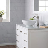 Kraus kcv-141 blanco redondos de cerámica lavabo de baño