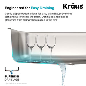 Kraus KBU14 31 1/2 inch Undermount Single Bowl 16 gauge Stainless Steel Kitchen Sink