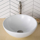 Kraus kcv-141 blanco redondos de cerámica lavabo de baño