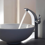 Kraus kcv-141 blanco redondos de cerámica lavabo de baño