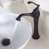 Kraus kcv-141 blanco redondos de cerámica lavabo de baño