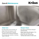 Kraus KBU14 31 1/2 inch Undermount Single Bowl 16 gauge Stainless Steel Kitchen Sink