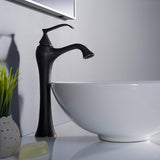 Kraus kcv-141 blanco redondos de cerámica lavabo de baño