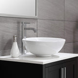 Kraus kcv-141 blanco redondos de cerámica lavabo de baño